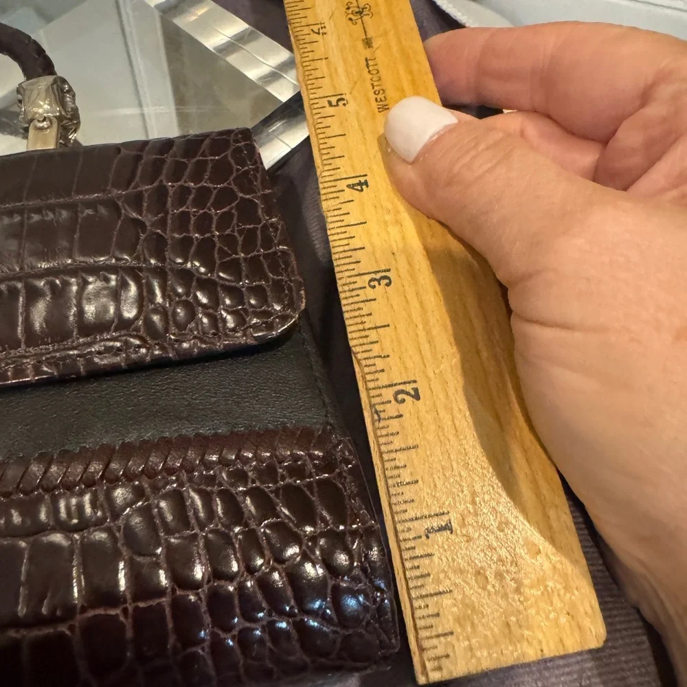 Brighton Elegant‎ Brown Crocodile-Embossed Women's Bag
